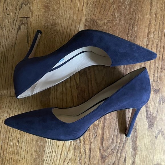 Prada Pumps Nazy Blue Suede EU Size 37 1/2 - Picture 2 of 3